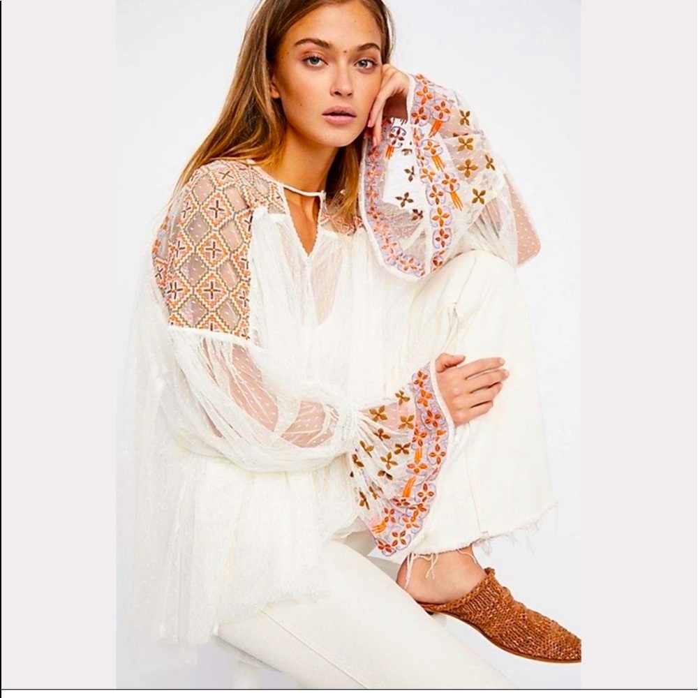 Free people femmes joyride sheer top